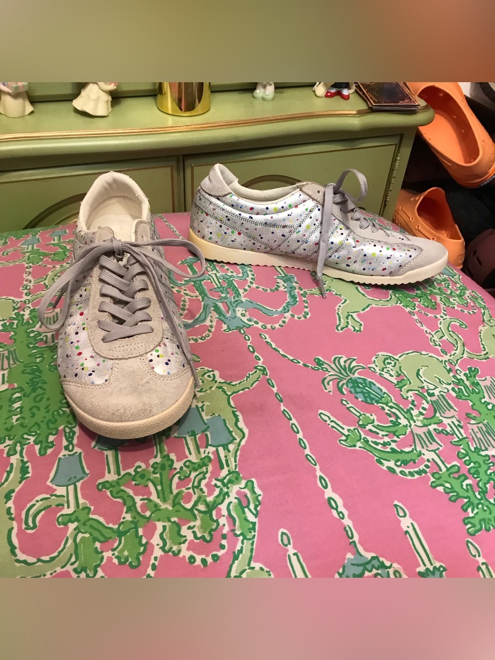 Gola Silver Bullet Shimmer Dot Sneakers Size 8